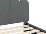 Children's Bed Frame with Headboard Dark Grey 80 x 160 cm 42011045
