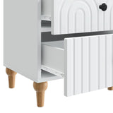 Bedside Cabinet 2 pcs White 43 x 34.5 x 48 cm Engineered Wood 894066