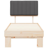 Bed Frame with Upholstered Headboard Dark Grey 80 x 200 cm 877520