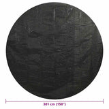 Pool Cover Black 381 cm PE 92156