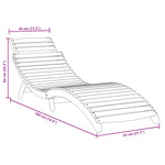 Sun Loungers 2 pcs Grey 184x55x64 cm Solid Wood Acacia 3155468