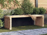 Garden Bench Natural Wood Solid Pine Wood Extendable Garden Bench 832525