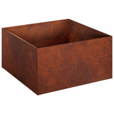 Garden Planter Rusty 60 x 60 x 30 cm Weathering Steel 8005062