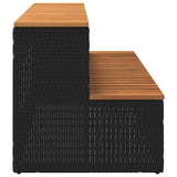 Hot Tub Step Black 100x50x50,5 cm Poly Rattan and Solid Acacia 4103944