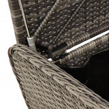 Storage Bench with Cushion Grey 80x51x52 cm Poly Rattan 365731