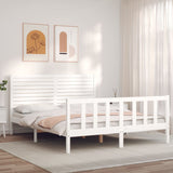 Bed Frame without Mattress White 160x200 cm Solid Wood Pine 3193217