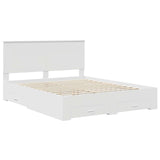 Bed Frame with Headboard White 160 x 200 cm Engineered Wood 3411280