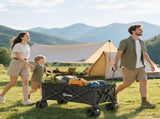 Folding Garden Trolley, Outdoor Wagon Cart with Carry Bag, for Beach, Camping, Festival, 120KG T3398P377574