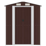 Garden Shed Dark Brown 192x191x223 cm Galvanised Steel 3147460