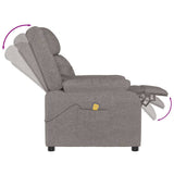 Massage Chair Taupe Fabric 348128
