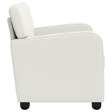 Armchair White Faux Leather 42043434