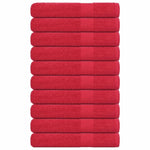 Towels 10 pcs Red 100x200 cm 360 gsm 100% Cotton 136940