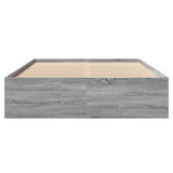 Bed Frame Grey Sonoma Engineered Wood, Plywood AU Double 3295658