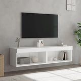 TV Cabinets with LED Lights 2 pcs White 60x30x30 cm 837128