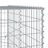 Gabion Basket with Cover 350x100x200 cm Galvanised Iron 3295230