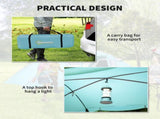 4-6 Man Family Camping Tent w/ 2 Bedrooms and a Living Room, Waterproof Tunnel Tent w/ Sewn In T3398P349062