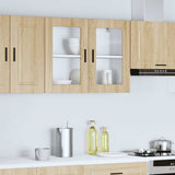 Kitchen Wall Cabinet with Glass Door Porto Sonoma Oak 854090