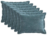 Cushion Cover 6 pcs HOUTEN Blue 50 x 50 cm Chenille Fabric 919151