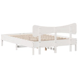 Bed Frame without Mattress White 120x190 cm Small Double Solid Wood Pine 3328251