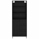 Highboard with Drawer Black Oak 69.5 x 34 x 180 cm 3416141