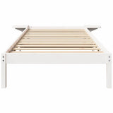 Bed Frame White 80 x 200 cm Solid Pine Wood 873209