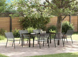 Garden Dining Set 7 pcs Anthracite Powder-Coated Steel 3379286