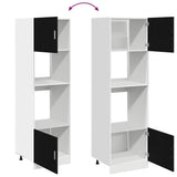 Hanging Cabinet Black Oak 60 x 57 x 207 cm Engineered Wood 3334018