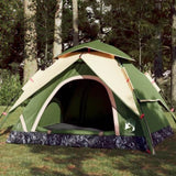 ZNTS Camping Tent Dome 4-Person Green Quick Release 4004181