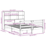Bookcase Bed without Mattress White 120x200 cm Solid Wood Pine 3321898