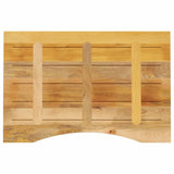 Desk Top with Curve 100x60x2.5 cm Solid Wood Rough Mango 370186