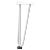 Hairpin Legs for Coffee Table 4 pcs White 30 cm Solid Steel 4012437