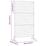 Privacy Screen White 100 x 50 x 180 cm Steel 868550