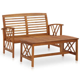 ZNTS 2 Piece Garden Lounge Set Solid Acacia Wood 310272