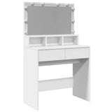 Dressing Table with LED White 80x41x134.5 cm 848185