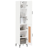 Highboard White 34.5x34x180 cm Engineered Wood 3199105