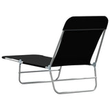 Sunlounger Set of 2 Black 44300