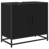 Bathroom Furniture Set 3 pcs Black Oak Engineered Wood 3402368