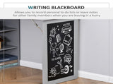 Folding Convertible Desk with Blackboard Multi-function Computer Office Workstation Side Shelf for T3398P343309