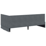 Corner Bed Frame with Headboard Dark grey 100 x 200 cm Velvet 42016318