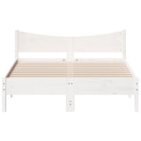 Bed Frame without Mattress White 140x200 cm Solid Wood Pine 844726