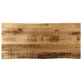 Table Top Live Edge 80x40x2.5 cm Solid Wood Rough Mango 370658