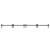 Sliding Door Hardware Kit 366 cm Steel Black 3295803