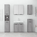 Bathroom Mirror Cabinet Grey Sonoma 64x20x67 cm 817067