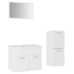 ZNTS Bathroom Furniture Set White Engineered Wood 3071180