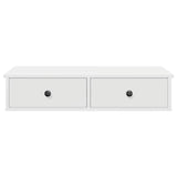 Wall Shelf with Drawers White 80x34x17 cm Engineered Wood 859950