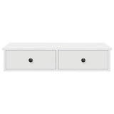 Wall Shelf with Drawers White 80x34x17 cm Engineered Wood 859950