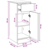 Bathroom Cabinet Concrete Grey 35 x 36.5 x 85 cm 890747