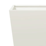 ZNTS Garden Planter White 40x40x40 cm Steel 851054