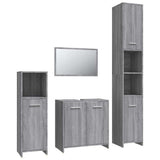 4 Piece Bathroom Furniture Set Grey Sonoma Engineered Wood 3154404