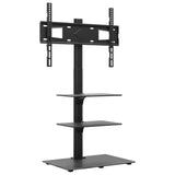 Corner TV Stand 3-Tiers for 32-65 Inch Black 379567